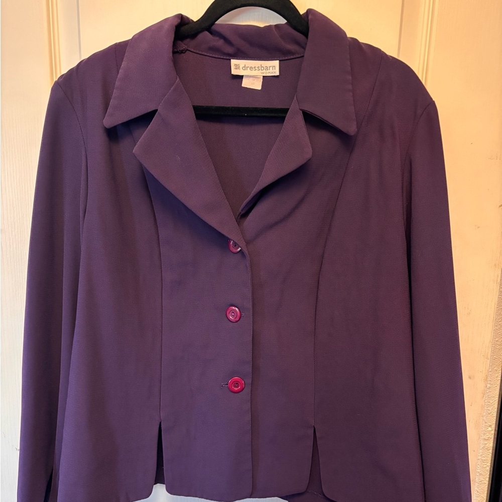 Dressbarn Women's Deep Purple Blazer